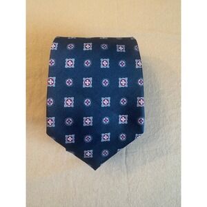Brooks‎ Brothers 346 100% Silk Tie XL Blue Pink crosses Work Easter Necktie
